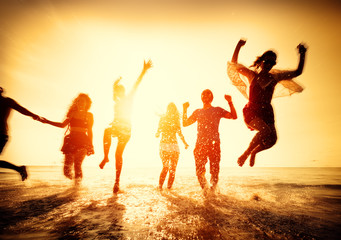 Fototapeta premium Friendship Freedom Beach Summer Holiday Concept