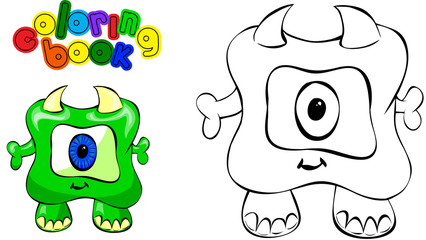 Coloring book monster