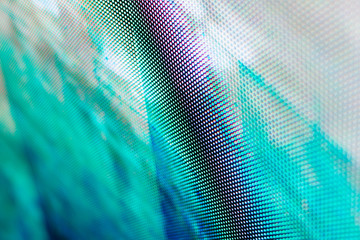 Teal Led SMD screen close up