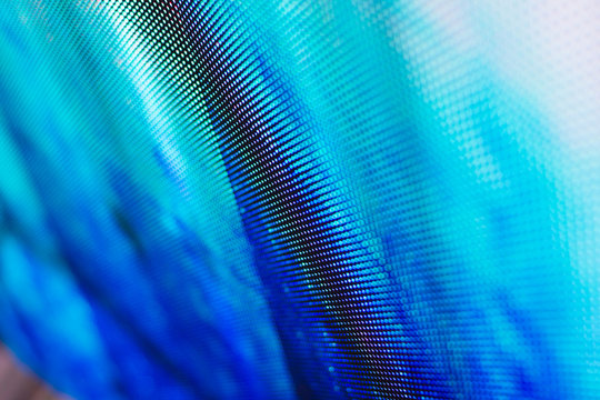 Blue LED SMD screen close up