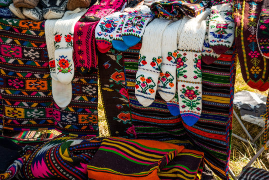Knitted socks - bulgarian national costume