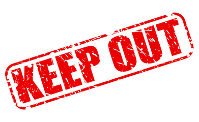 Keep out red stamp text