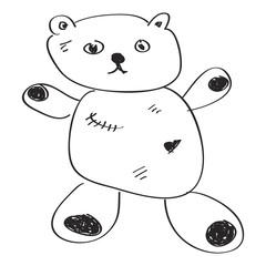 Simple doodle of a teddy bear