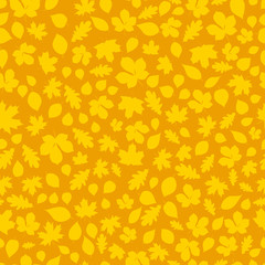 Seamless pattern of autumn leaves