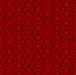 Seamless Chinese window tracery spiral square geometry pattern background.
