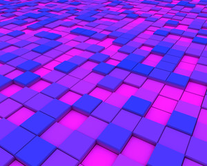 Abstact violet cubes background