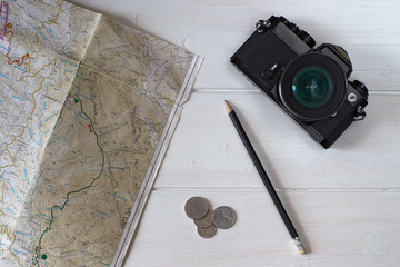 Film camera and map