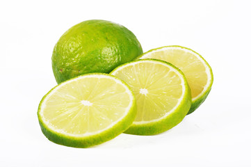 Fototapeta na wymiar Fresh lime isolated