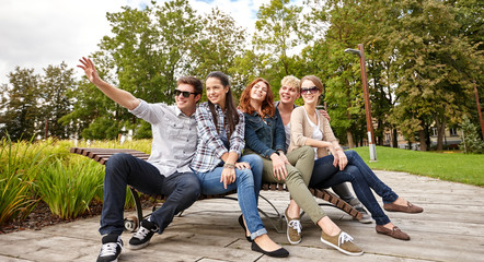 group of students or teenagers hanging out