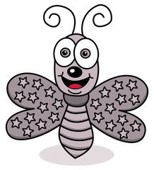 happy flying butterfly