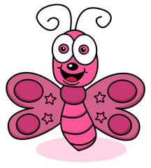 happy flying butterfly