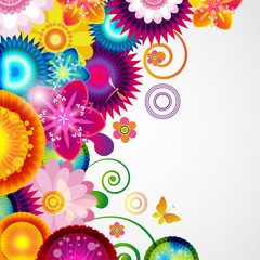 Gift festive floral design background.