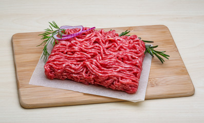 Raw beef minced meat