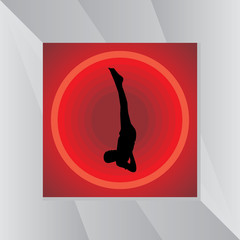 Fototapeta premium young man yoga posture vector illustration