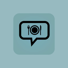 Pale blue meal message icon
