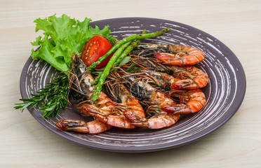 Grilled prawns