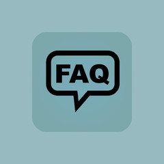 Pale blue FAQ message icon