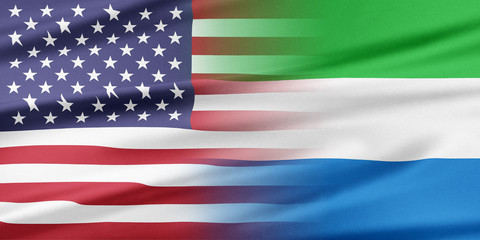 Fototapeta premium USA and Sierra Leone