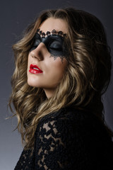 Fototapeta premium Beauty Girl.Fashion Art Woman Portrait with fashion mask makeup