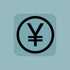 Obraz premium Pale blue yen sign