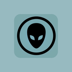 Pale blue alien sign