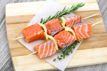 Salmon skewer