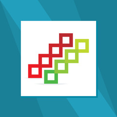 creative colorful rectangle box connected with together vector 