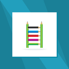 creative pencil education concept vector 
