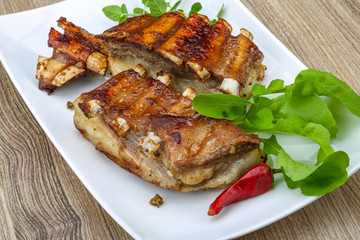 Grilled lamb ribs
