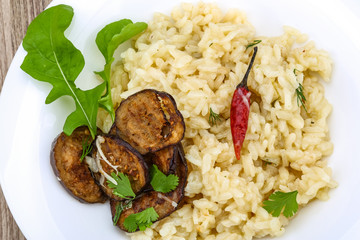 Risotto with eggplant
