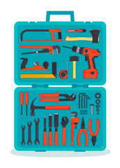 Tools in a tools box