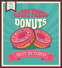 Donuts retro poster.