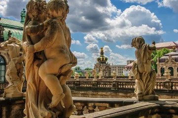 Verduisterende rolgordijnen zonder boren Artistiek monument Zwinger in Dresden