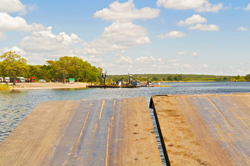 Border on Zambezi river