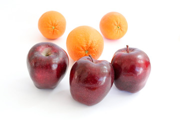 Orange and apple smiley face