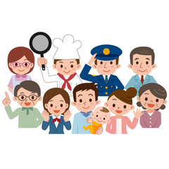 地域の人々 市民　住民　住人　集合　集まり