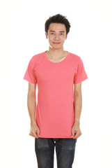 Fototapeta premium man with blank t-shirt