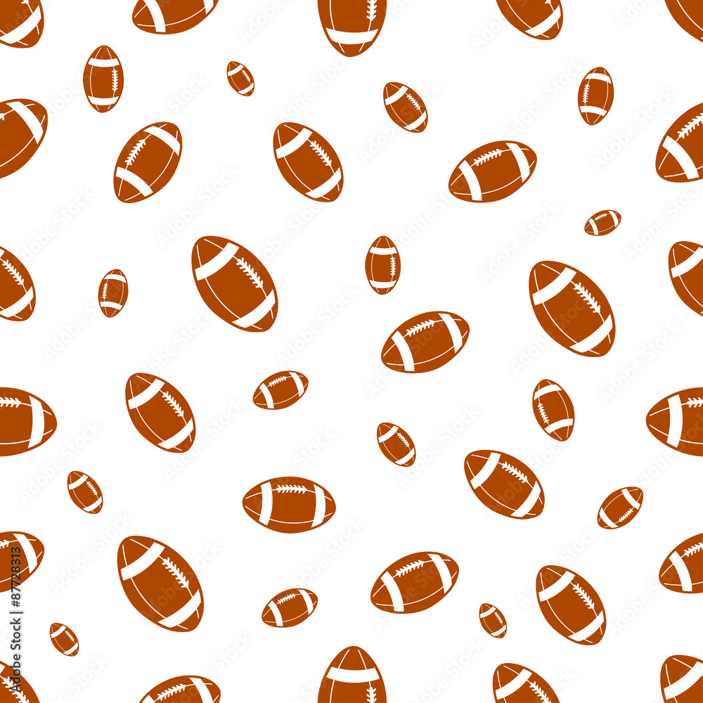 Wall mural seamless pattern with football