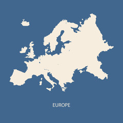 Obraz premium Wektor mapy Europy