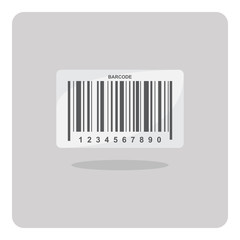Vector of flat icon, barcode on isolated background