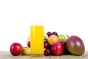 fruits and juice