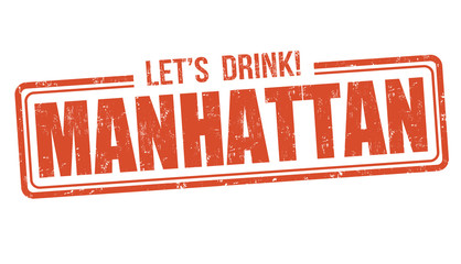 Manhattan cocktail stamp