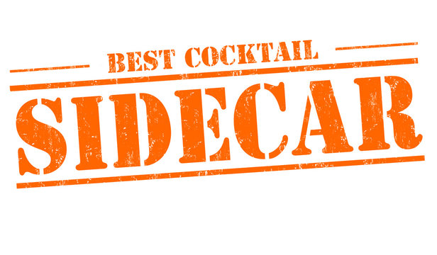 Sidecar cocktail stamp