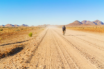 Fototapeta na wymiar Road in the desert in Namibia.