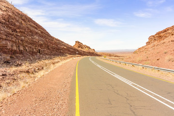 Fototapeta na wymiar Landscape on the road near Seeheim in Namibia