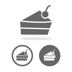 Cake icons set great for any use. Vector EPS10.