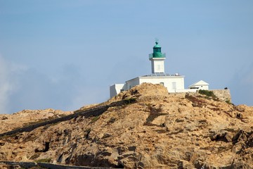 Fototapeta na wymiar Phare de la Pietra à l'Ile Rousse ( Haute-Corse )