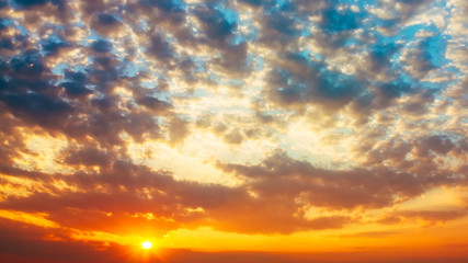 Fototapeta premium Colorful Sunset, Sunrise, Sun, Clouds