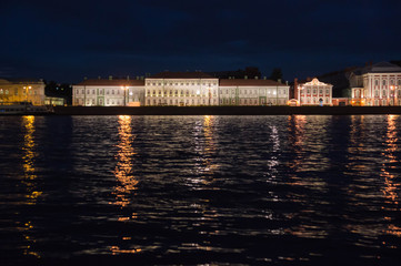 Fototapeta premium St. Petersburg at night, view from the river Neva