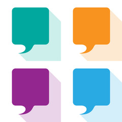 Blank empty speech bubbles icons set great for any use. Vector EPS10.